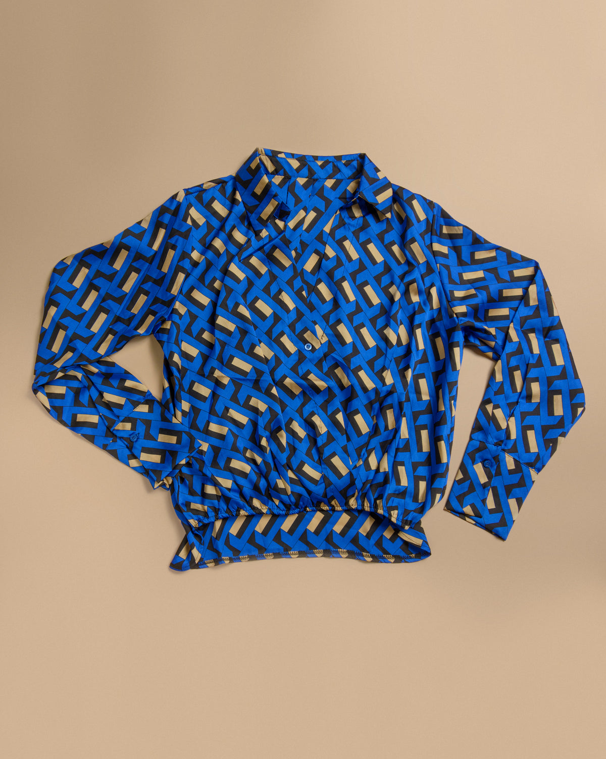 💙 Santa Azul – Camisa Estampada