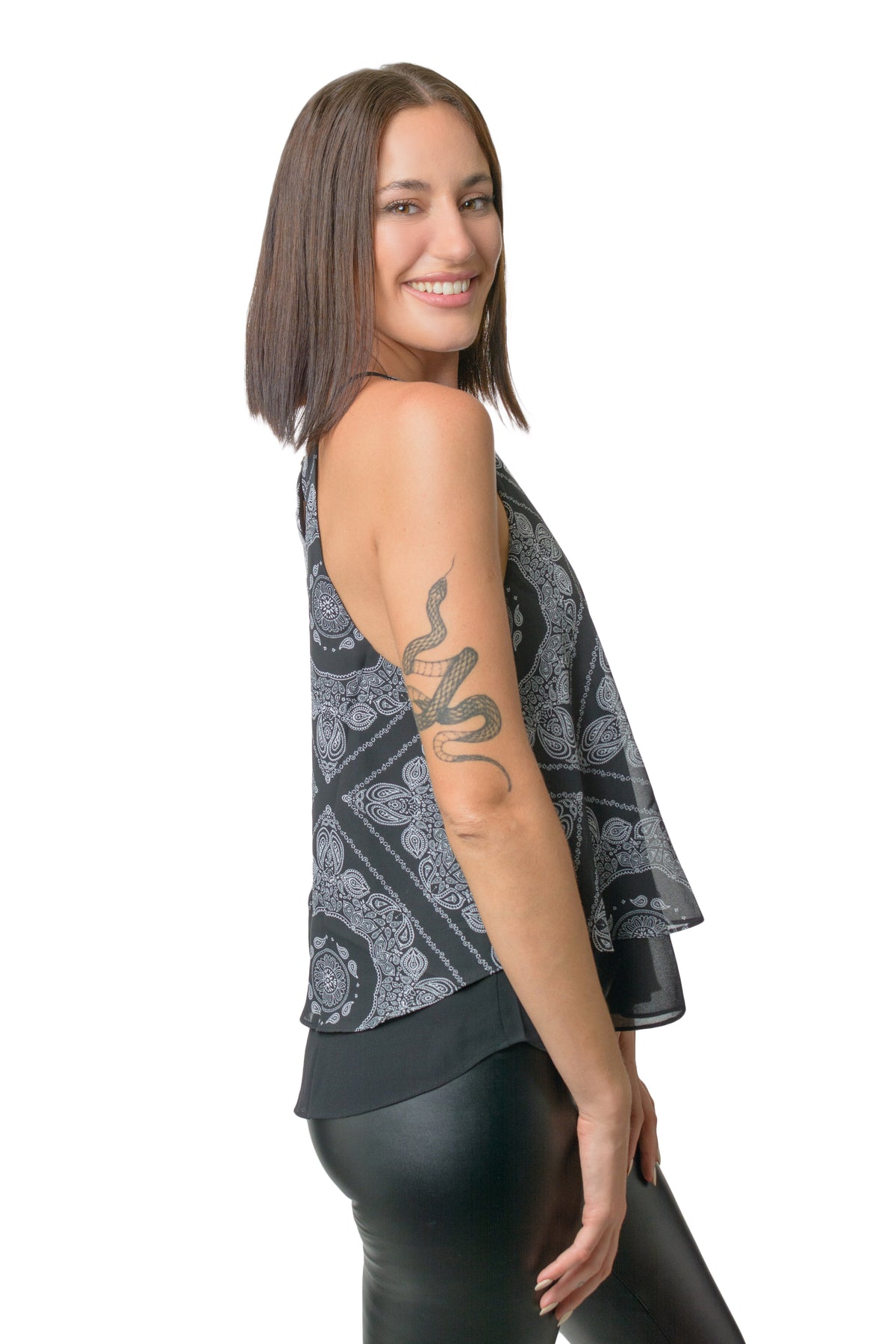 Blusa Camiseta mujer tirantes delgados estampada