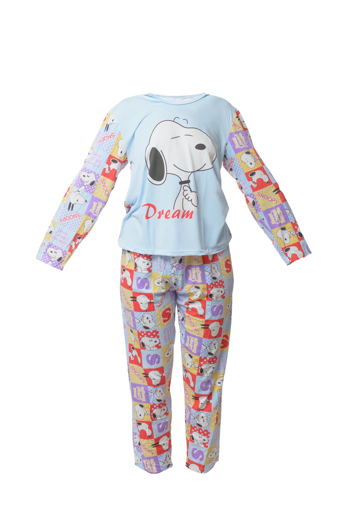 Set Duo Pijama Mujer Algodón Snoopy.